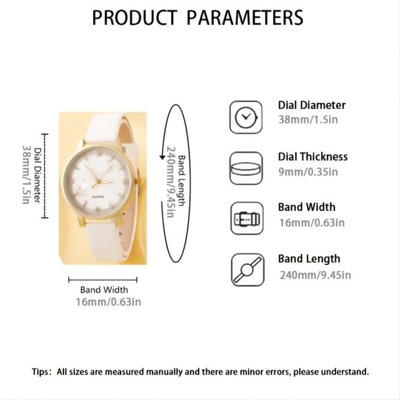 Ladies Sports Dress White Dial Wrist Watch Clock Relogio - Picture 4 of 4